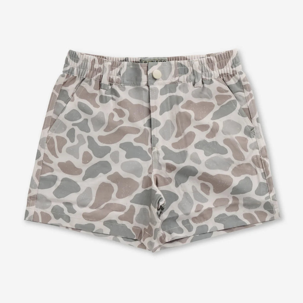 Burlebo Youth Everyday Short - Classic Deer Camo - Grey Pocket