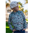 Burlebo Youth Performance Hoodie - Retro Duck Camo