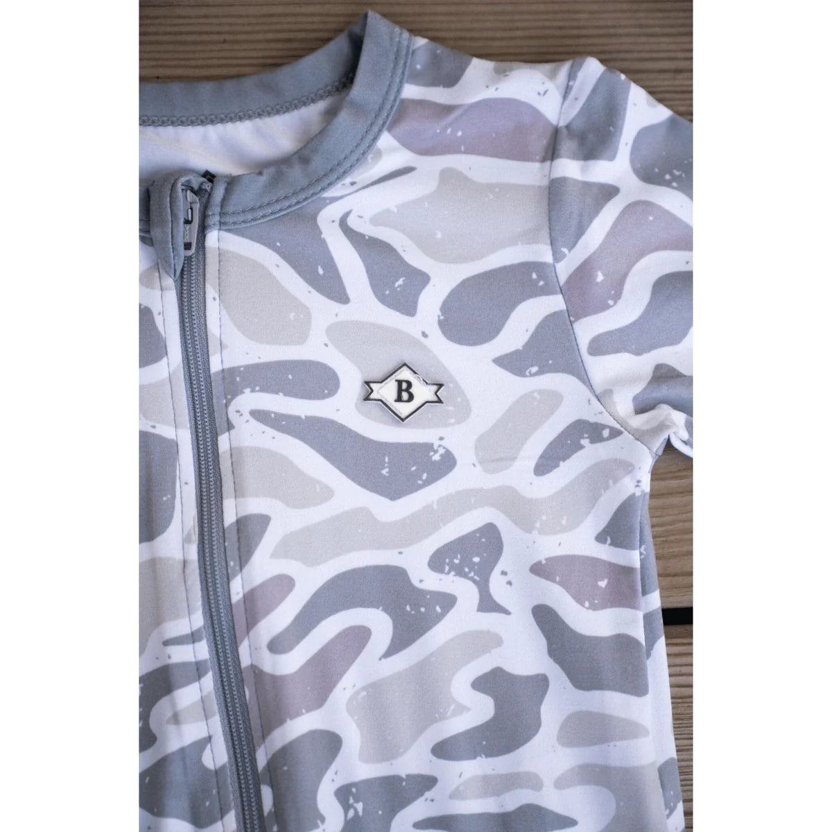 Baby Zip Up- White Camo