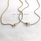 Interlocking Charm Holder Necklace: 16 Inch / Silver & gold