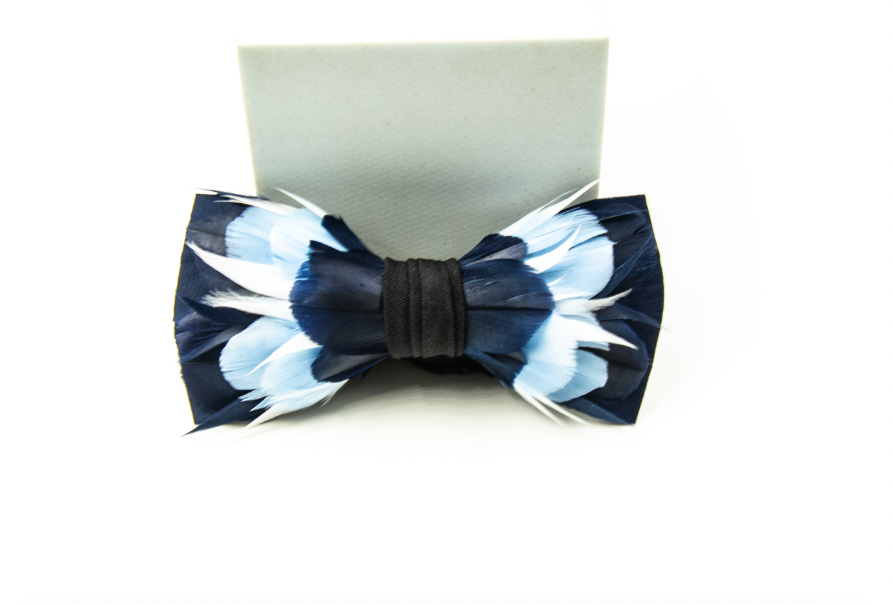 Feather Bow Tie - The Alumni - Choose Your Colors: Red and Black