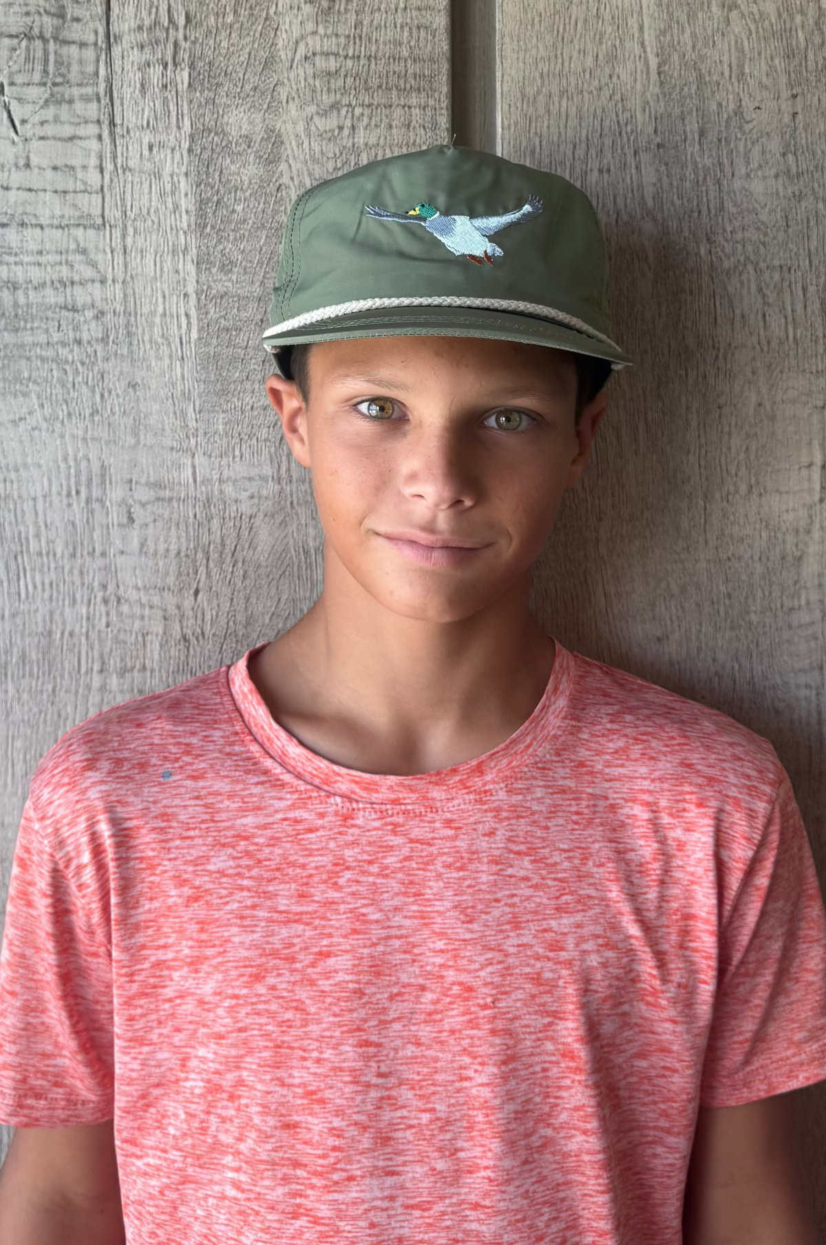 Lischka Brothers - Flying Mallard Duck Rope Cap, Olive Green