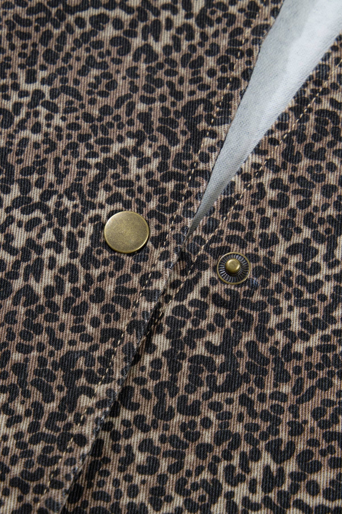 Little Daisy Closet - Western Leopard Print Slim Denim Vest