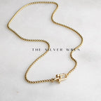Interlocking Charm Holder Necklace: 16 Inch / All gold