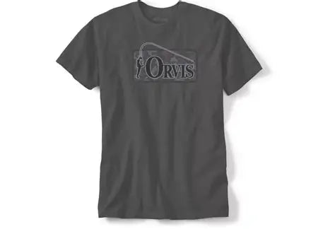 ORVIS- BENT ROD BADGE T-SHIRT GRAY