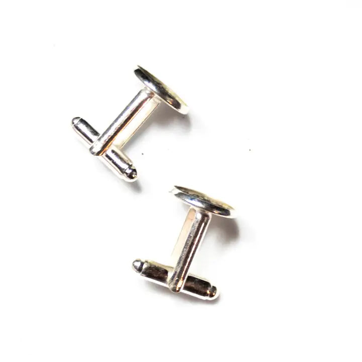 Feather Cufflinks Silver - Guinea