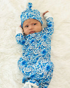 Charming Chinoiserie - Newborn Baby Gown + Hat