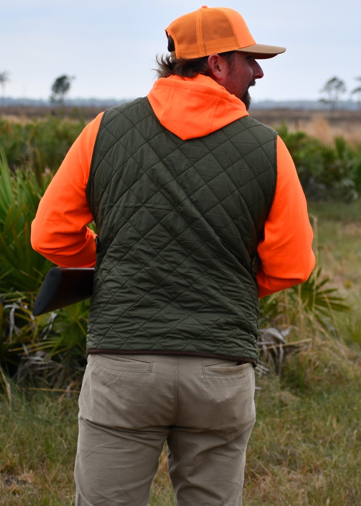 Peach State Pride Men's Classic Quilted Vest – Olive