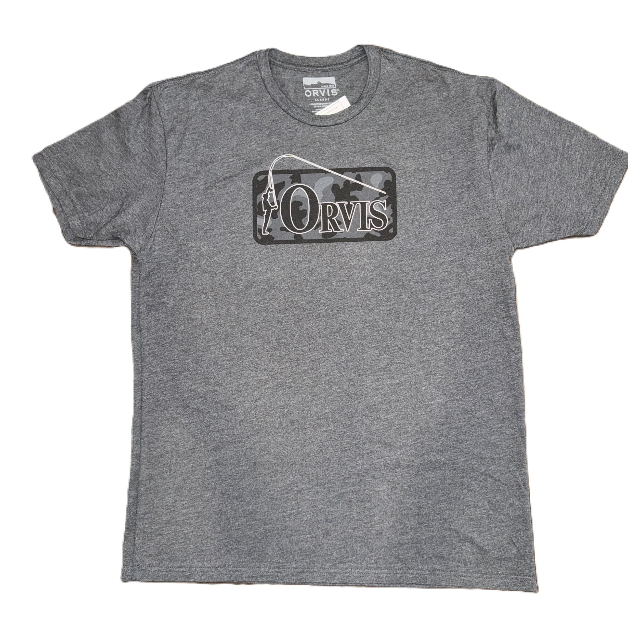 ORVIS- BENT ROD BADGE T-SHIRT GRAY