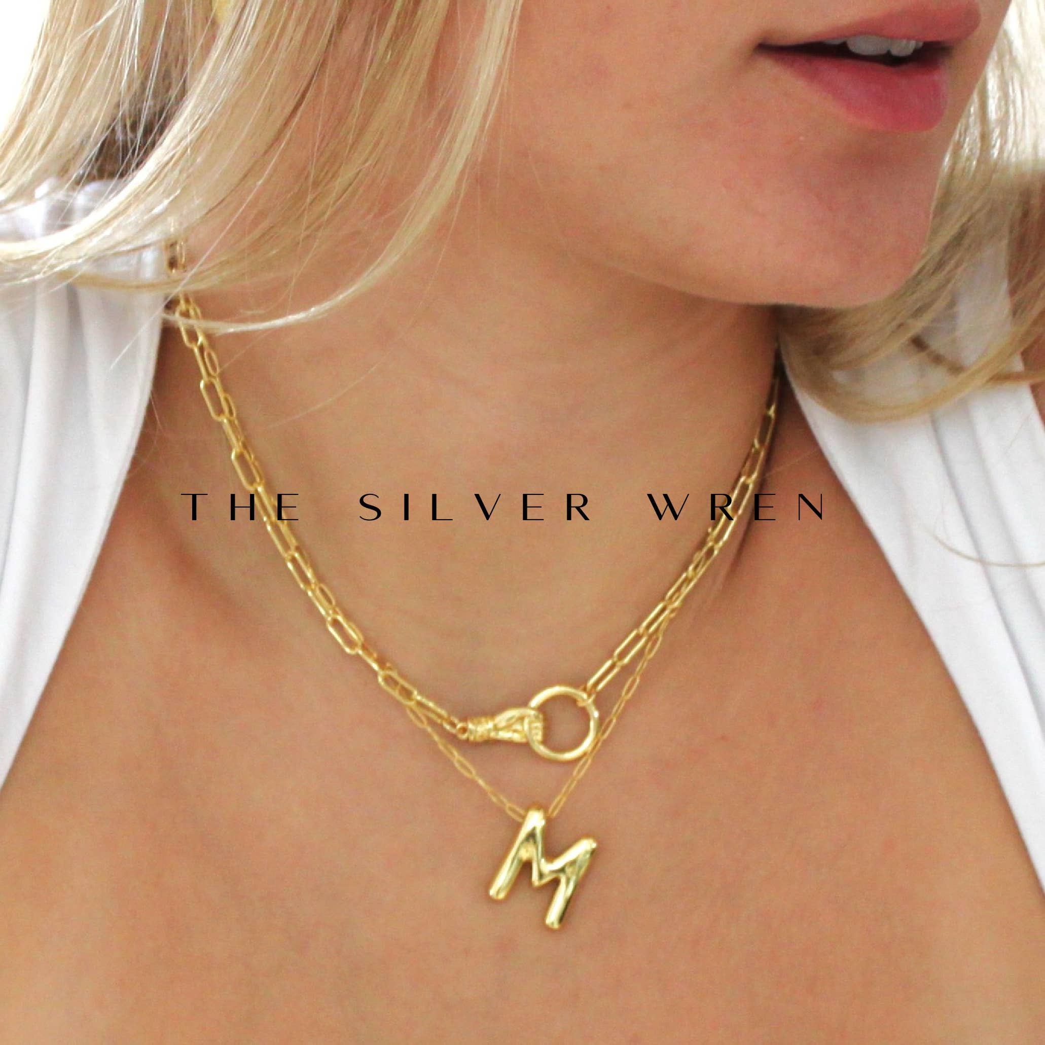 Gold Hand Pendant Necklace: 18 inch