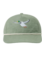 Lischka Brothers - Flying Mallard Duck Rope Cap, Olive Green