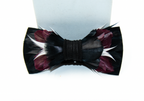 Feather Bow Tie - The Alumni - Choose Your Colors: Red and Black