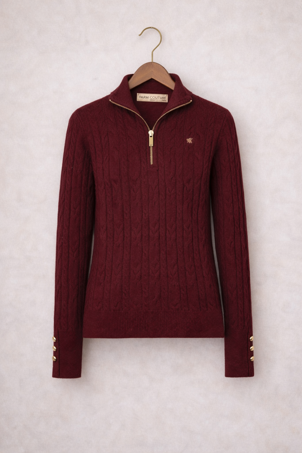 Farm Couture - Highgrove Cable 3/4 Zip Sweater