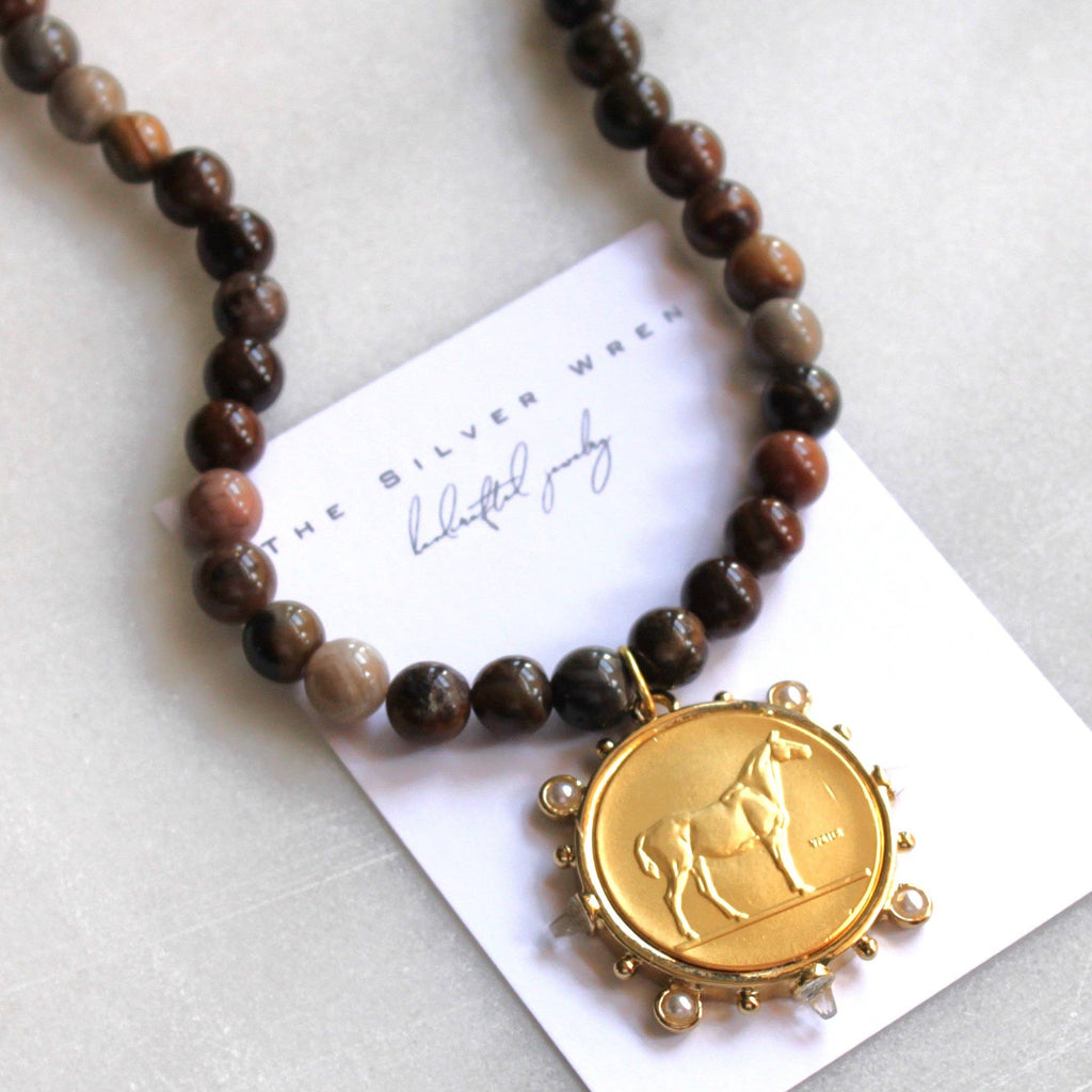 Western Spirit Beaded Necklace: 18 inch