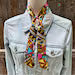 Brown and Yellow Western Skinny Mini Wild Rag Scarf / Cowgirl Necktie