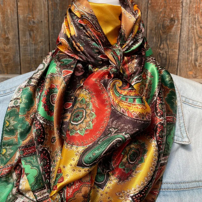 Multi-Colored Paisley Wild Rag/Scarf