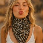Tan Leopard Wild Rag/Scarf