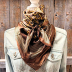 Brown and Yellow Multi Pattern Wild Rag / Scarf