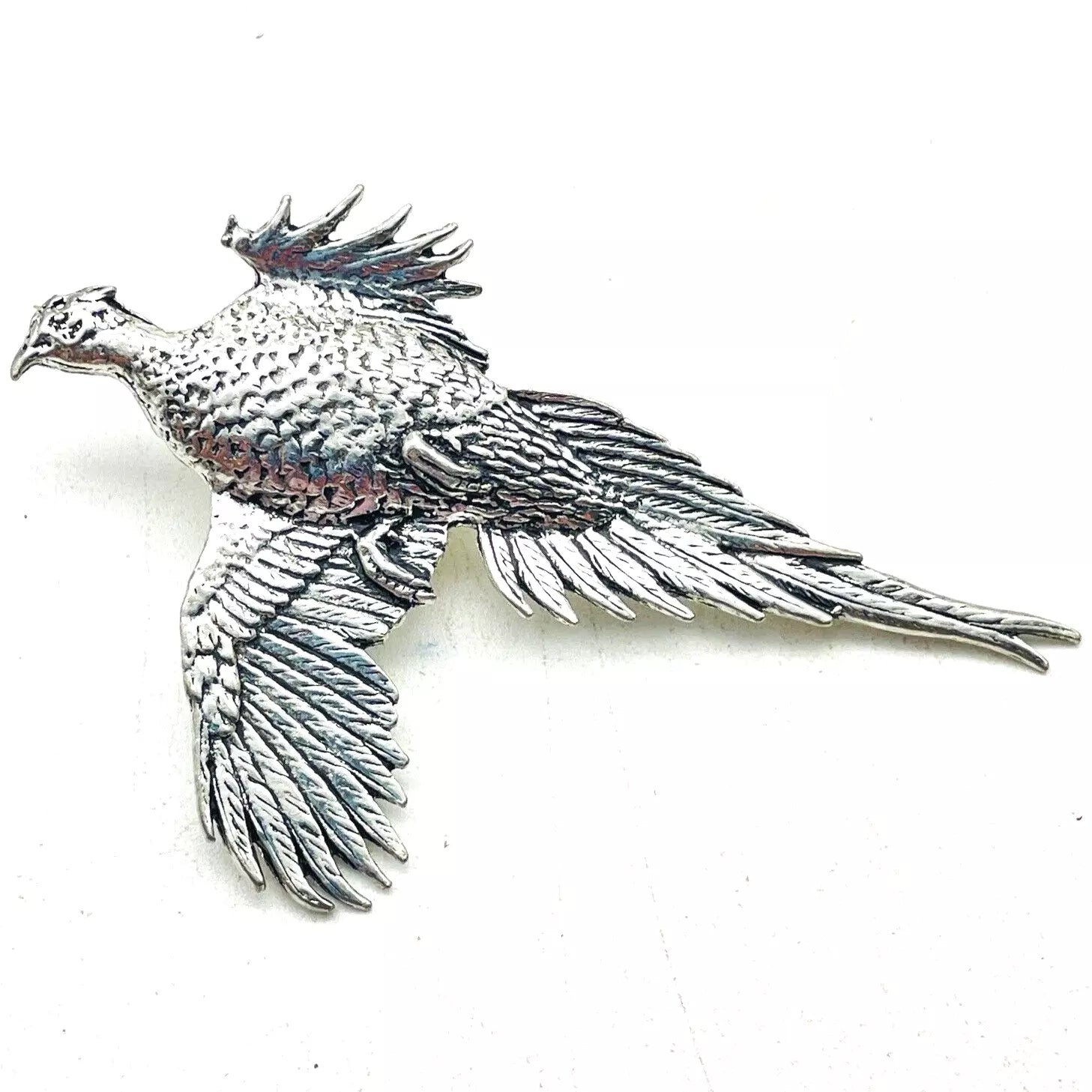 A.R Brown- Signed Cocker Spaniel Pewter Pin Brooch