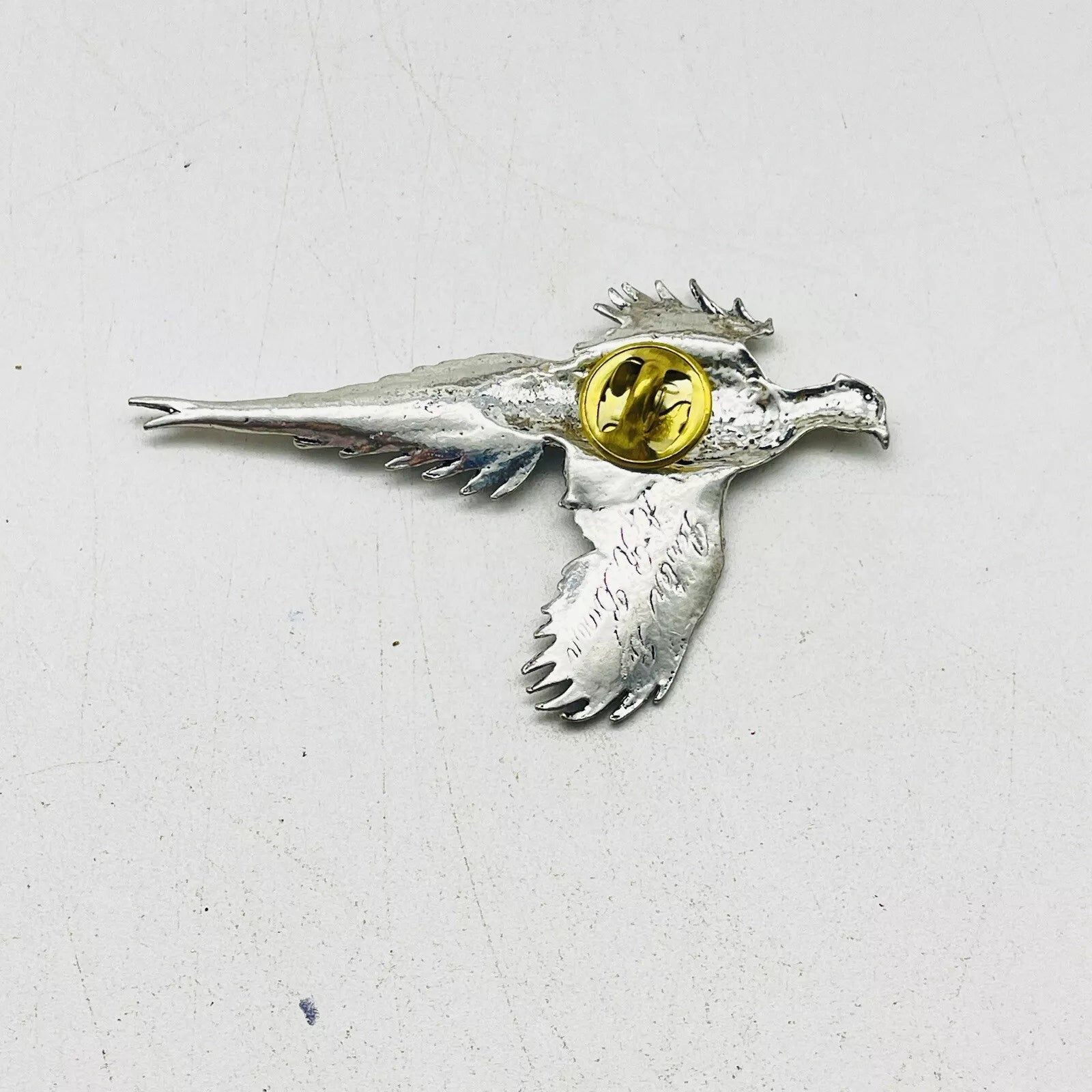 A.R Brown- Signed Cocker Spaniel Pewter Pin Brooch