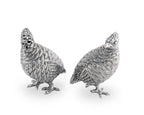 Pewter Standing Quails Salt & Pepper Set