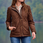 Tom Beckbe Women's Camden Quilted Jacket in Rye Brown