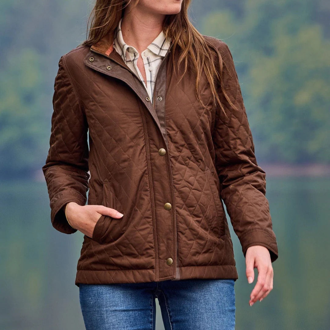 Tom Beckbe Women's Camden Quilted Jacket in Rye Brown