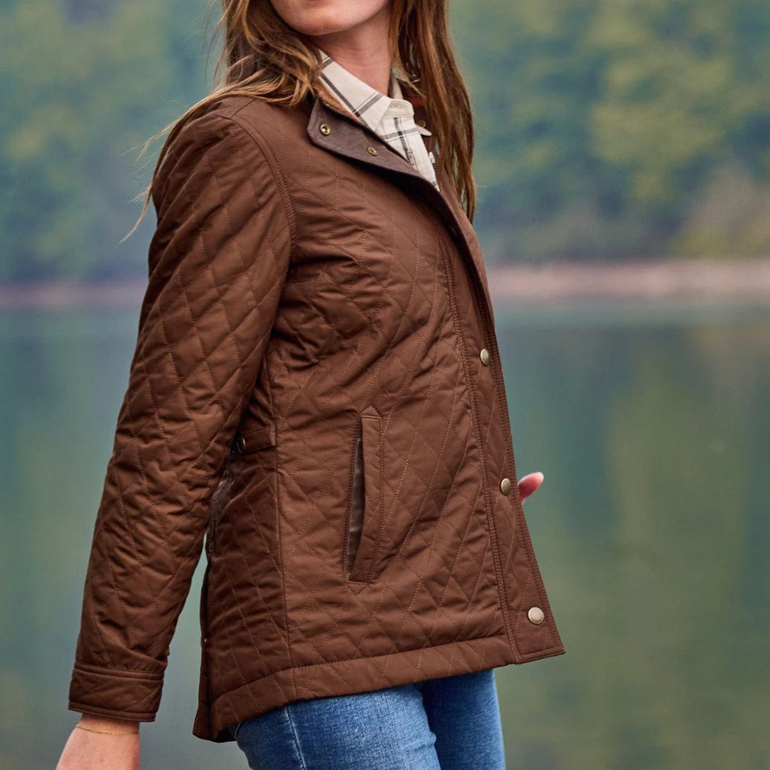 Tom Beckbe Women's Camden Quilted Jacket in Rye Brown