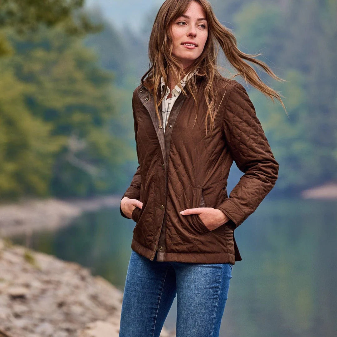 Tom Beckbe Women's Camden Quilted Jacket in Rye Brown